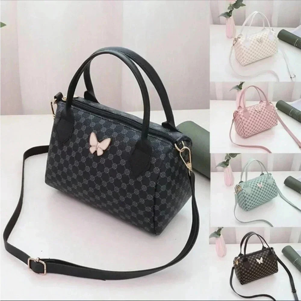 ⚠️Clearance Butterfly Cylindrical Crossbody Bag Black /White /Pink /Blue /Brown - Picture 2 of 12